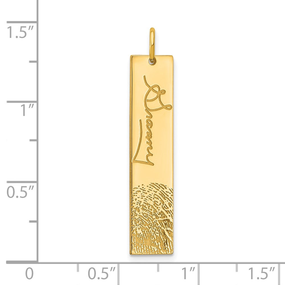 Vertical Signature and Fingerprint Charm