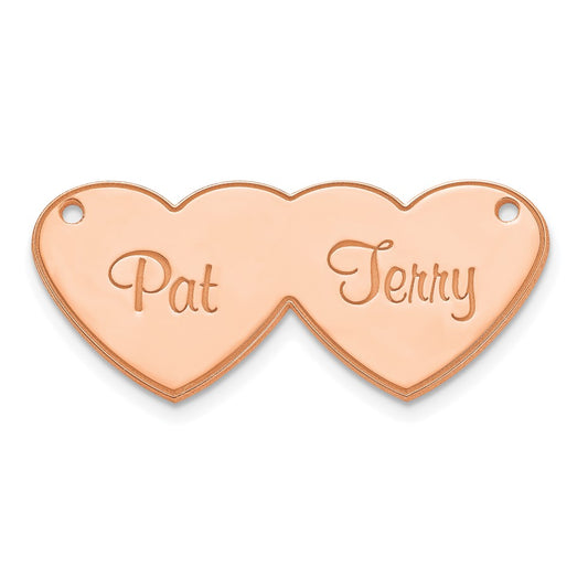 Double Heart Nameplate