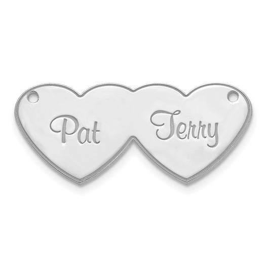 Double Heart Nameplate