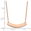 14k Rose Gold Small Curved Blank Bar Necklace