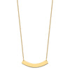 14k Yellow Gold Medium Curved Blank Bar Necklace
