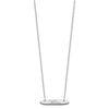 14k White Gold Small Oblong EDWARDIAN SCRIPT Bar Necklace