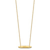14k Yellow Gold Small Oblong EDWARDIAN SCRIPT Bar Necklace