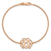 14k Rose gold Monogram Bracelet