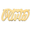 14k Yellow Gold Polished Heart Name Plate