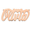14k Rose Gold Polished Heart Name Plate