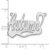 14k White Gold Polished Heart Name Plate