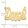 14k Yellow Gold Polished Heart Name Plate