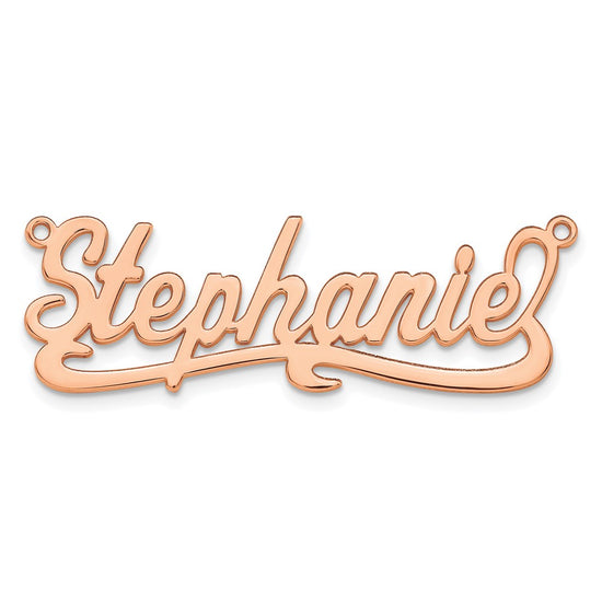 14k Rose Gold Polished Name Plate