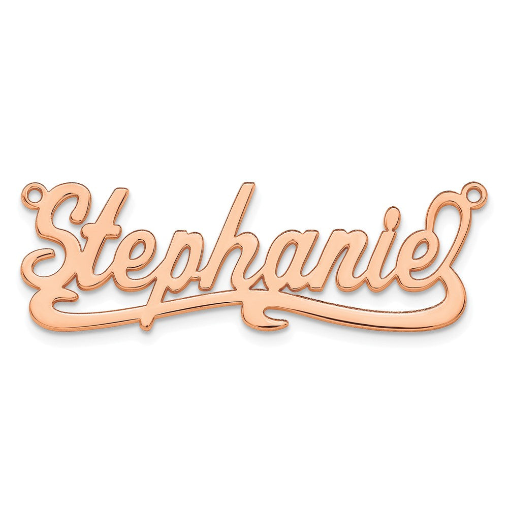 14k Rose Gold Polished Name Plate
