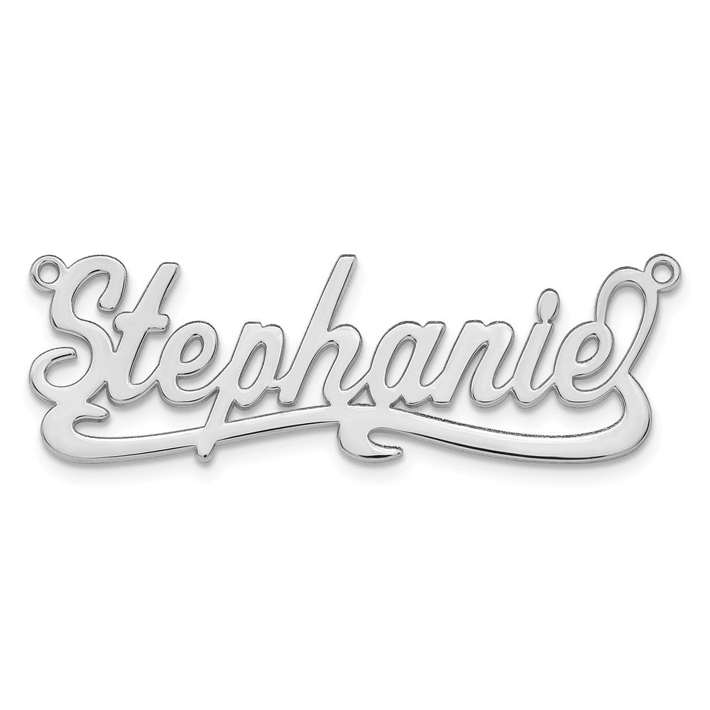 10k White Gold Polished Name Plate