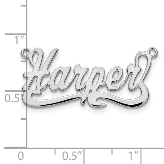10k White Gold Polished Name Plate