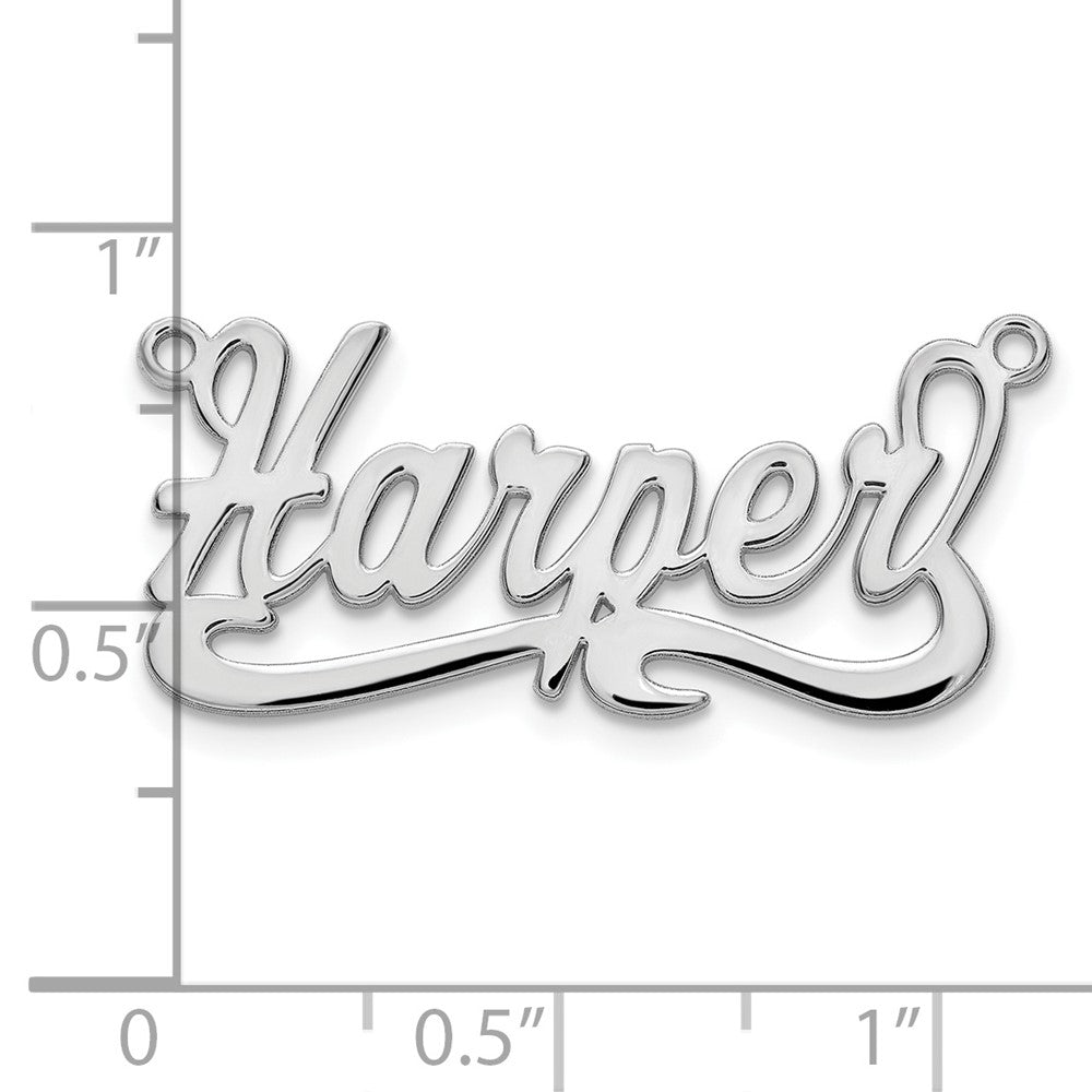 10k White Gold Polished Name Plate