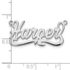 14k White Gold Polished Name Plate