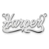 10k White Gold Polished Name Plate