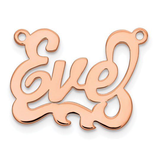14k Rose Gold Polished Name Plate