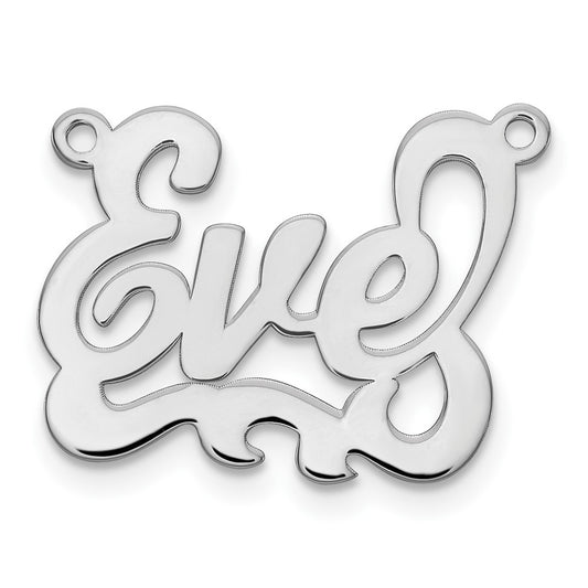 10k White Gold Polished Name Plate