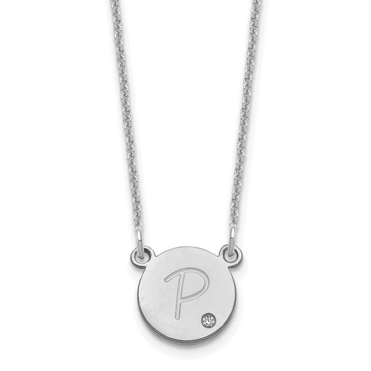 Initial Circle with Diamond Necklace