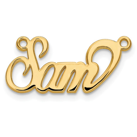 14k Yellow Gold Name Plate