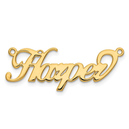 14k Yellow Gold Name Plate