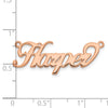 14k Rose Gold Name Plate