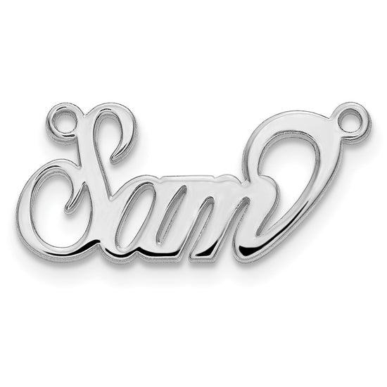 10k White Gold Name Plate