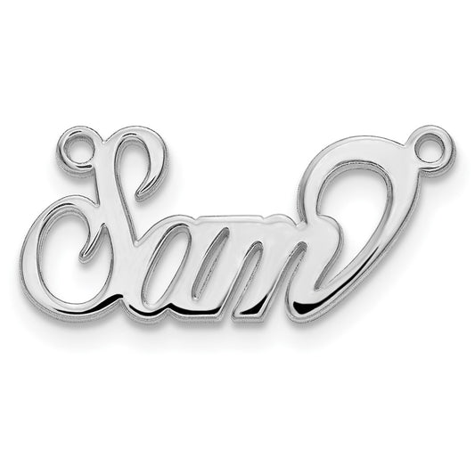 10k White Gold Name Plate