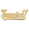 14k Yellow Gold Underlined Name Plate