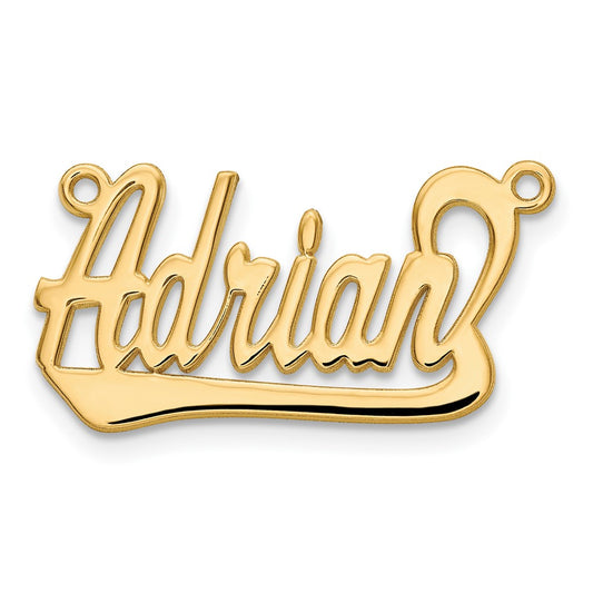14k Yellow Gold Underlined Name Plate