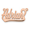 14k Rose Gold Underlined Name Plate