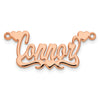 14k Rose Gold Polished Hearts Name Plate