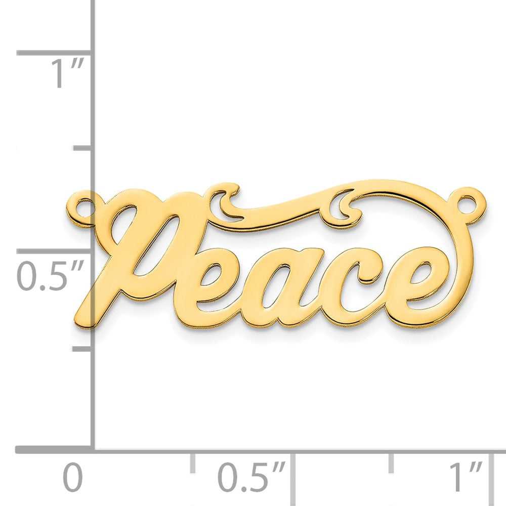 14k Yellow Gold Polished Name Plate