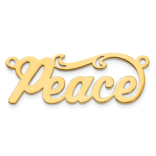 14k Yellow Gold Polished Name Plate