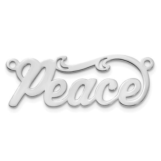 14k White Gold Polished Name Plate