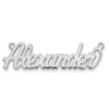 10k White Gold Name Plate