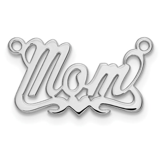 10k White Gold Polished Heart Name Plate