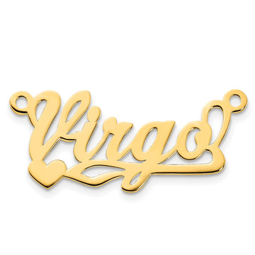 14k Yellow Gold Polished Heart Name Plate
