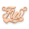 14k Rose Gold Polished Heart Name Plate