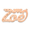 14k Rose Gold Diamond-cut Heart Name Plate