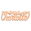 14k Rose Gold Diamond-cut Heart Name Plate