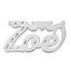 14k White Gold Diamond-cut Heart Name Plate