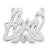 14k White Gold Diamond-cut Heart Name Plate