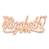 14k Rose Gold Diamond-cut Heart Name Plate