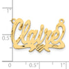 14k Yellow Gold Diamond-cut Heart Name Plate
