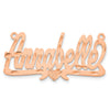 14k Rose Gold Diamond-cut Heart Name Plate