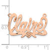 14k Rose Gold Diamond-cut Heart Name Plate