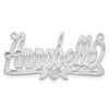 10k White Gold Diamond-cut Heart Name Plate