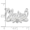 10k White Gold Diamond-cut Heart Name Plate