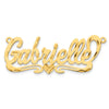 14k Yellow Gold Diamond-cut Heart Name Plate