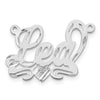 10k White Gold Diamond-cut Heart Name Plate
